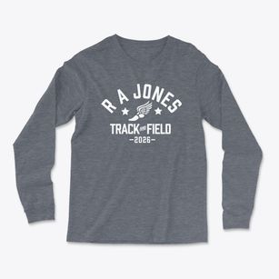 R A Jones Middle School Track and Field Light Soft Long Sleeve T-Shirt