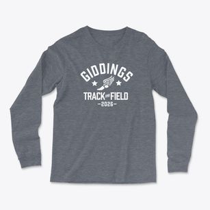 Giddings Primary School Track and Field Light Soft Long Sleeve T-Shirt