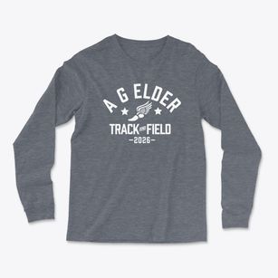 A G Elder Elementary School Track and Field Light Soft Long Sleeve T-Shirt