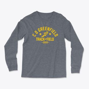 C O Greenfield Middle School Track and Field Light Soft Long Sleeve T-Shirt