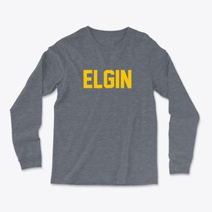 Elgin Illinois Classic Block Light Soft Long Sleeve T-Shirt