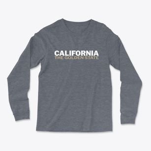  California White and Gold Light Soft Long Sleeve T-Shirt