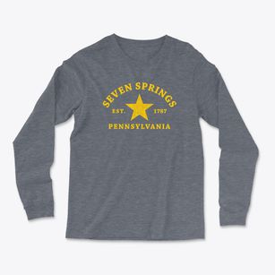 Seven Springs Pennsylvania Star Light Soft Long Sleeve T-Shirt
