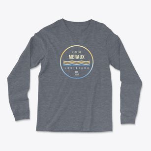 Meraux Louisiana Color Fade Light Soft Long Sleeve T-Shirt