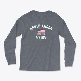 North Anson Maine Patriot Light Soft Long Sleeve T-Shirt