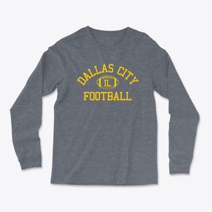 Dallas City Illinois Football Light Soft Long Sleeve T-Shirt