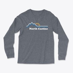 North Castine Maine Mountain View Light Soft Long Sleeve T-Shirt