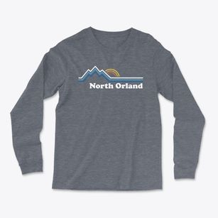 North Orland Maine Mountain View Light Soft Long Sleeve T-Shirt