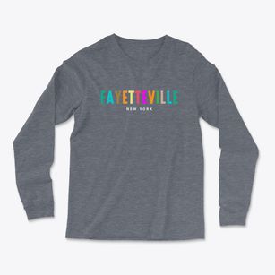 Fayetteville New York Color Pop Light Soft Long Sleeve T-Shirt
