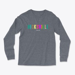 Hicksville Ohio Color Pop Light Soft Long Sleeve T-Shirt