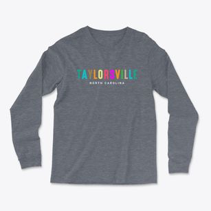 Taylorsville North Carolina Color Pop Light Soft Long Sleeve T-Shirt
