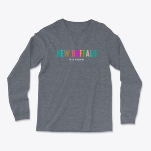 New Buffalo Michigan Color Pop Light Soft Long Sleeve T-Shirt