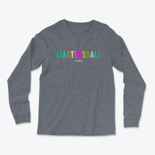 Martensdale Iowa Color Pop Light Soft Long Sleeve T-Shirt