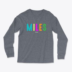 Miles Iowa Color Pop Light Soft Long Sleeve T-Shirt
