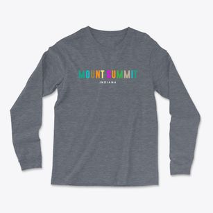 Mount Summit Indiana Color Pop Light Soft Long Sleeve T-Shirt