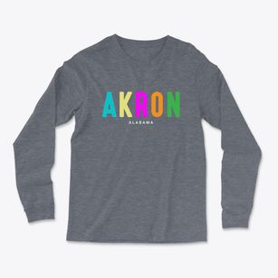Akron Alabama Color Pop Light Soft Long Sleeve T-Shirt