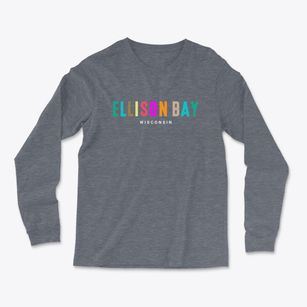 Ellison Bay Wisconsin Color Pop Light Soft Long Sleeve T-Shirt