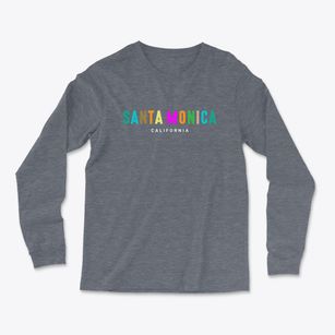 Santa Monica California Color Pop Light Soft Long Sleeve T-Shirt