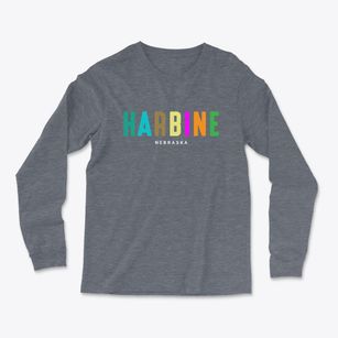 Harbine Nebraska Color Pop Light Soft Long Sleeve T-Shirt