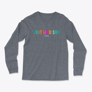 Fort Madison Iowa Color Pop Light Soft Long Sleeve T-Shirt