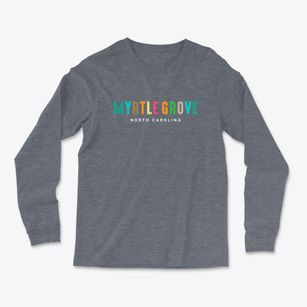 Myrtle Grove North Carolina Color Pop Light Soft Long Sleeve T-Shirt