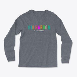 Gig Harbor Washington Color Pop Light Soft Long Sleeve T-Shirt