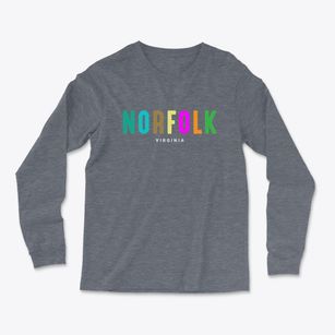 Norfolk Virginia Color Pop Light Soft Long Sleeve T-Shirt