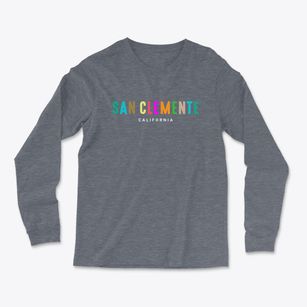 San Clemente California Color Pop Light Soft Long Sleeve T-Shirt