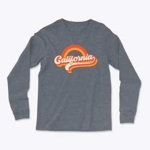  California Retro Rainbow Light Soft Long Sleeve T-Shirt