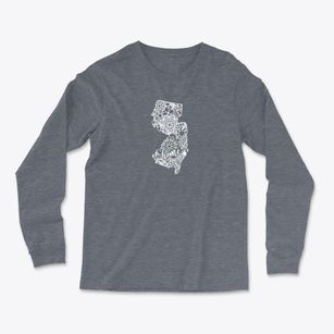  New Jersey Mandala Light Soft Long Sleeve T-Shirt