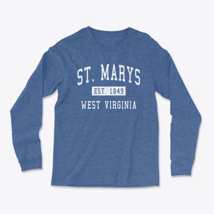 St. Marys West Virginia Classic Established Light Soft Long Sleeve T-Shirt