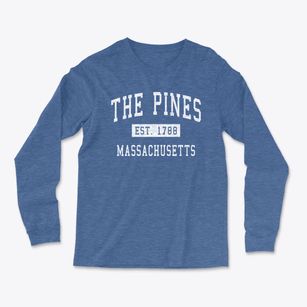 The Pines Massachusetts Classic Established Light Soft Long Sleeve T-Shirt