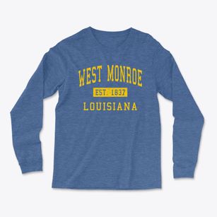 West Monroe Louisiana Classic Established Light Soft Long Sleeve T-Shirt