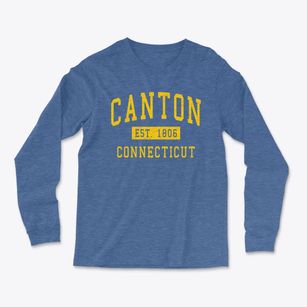 Canton Connecticut Classic Established Light Soft Long Sleeve T-Shirt