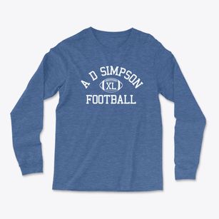 A D Simpson School Classic Football Light Soft Long Sleeve T-Shirt