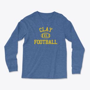 Clay Junior High School Classic Football Light Soft Long Sleeve T-Shirt