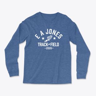 E A Jones Elementary School Track and Field Light Soft Long Sleeve T-Shirt
