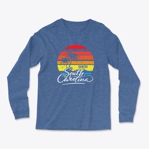Santee South Carolina Palm Tree Sunset Light Soft Long Sleeve T-Shirt