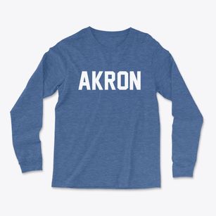 Akron Pennsylvania Classic Block Light Soft Long Sleeve T-Shirt