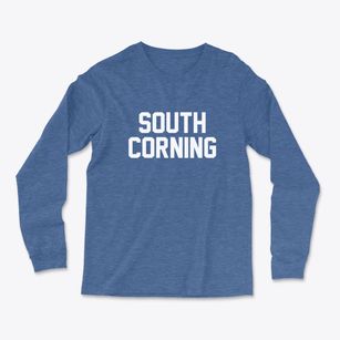 South Corning New York Classic Block Light Soft Long Sleeve T-Shirt