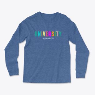 University Mississippi Color Pop Light Soft Long Sleeve T-Shirt