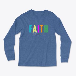 Faith North Carolina Color Pop Light Soft Long Sleeve T-Shirt