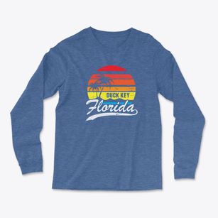 Duck Key Florida Palm Tree Sunset Light Soft Long Sleeve T-Shirt