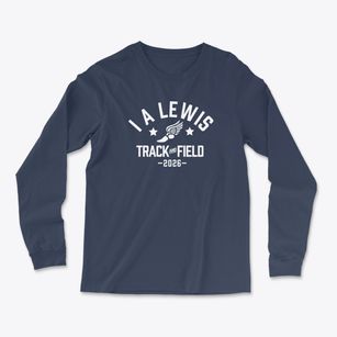I A Lewis School Track and Field Light Soft Long Sleeve T-Shirt