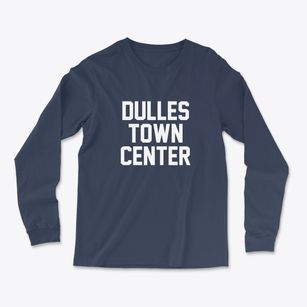Dulles Town Center Virginia Classic Block Light Soft Long Sleeve T-Shirt