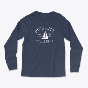 Pick City North Dakota Yacht Club Light Soft Long Sleeve T-Shirt