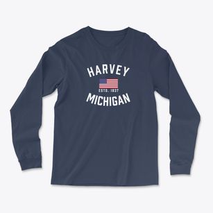 Harvey Michigan Patriot Light Soft Long Sleeve T-Shirt