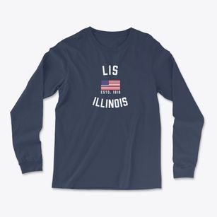 Lis Illinois Patriot Light Soft Long Sleeve T-Shirt