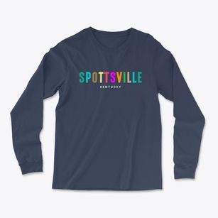 Spottsville Kentucky Color Pop Light Soft Long Sleeve T-Shirt