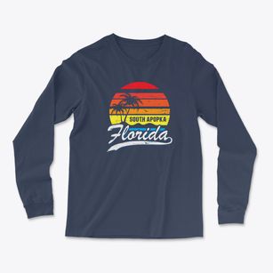 South Apopka Florida Palm Tree Sunset Light Soft Long Sleeve T-Shirt